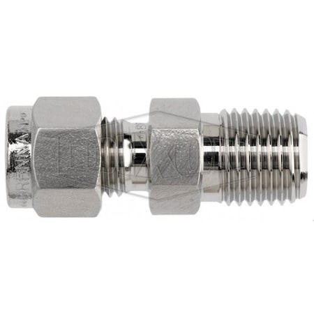 Dixon The Right Connection Instrumentation Connector, 3/4 x 1 in Nominal, Tube x MNPT End Style, 316 SS 12-DMC-16